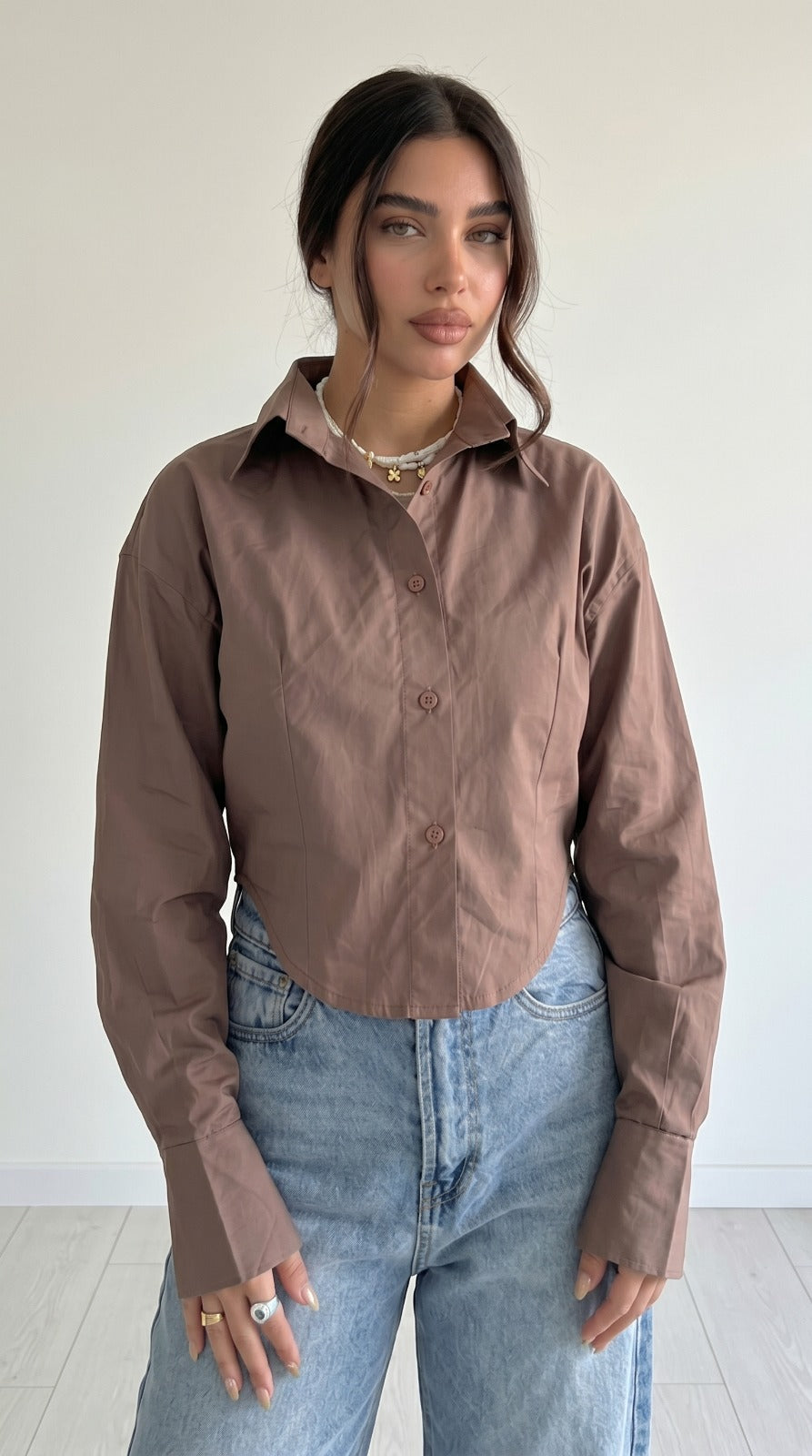 Poplin Crop Shirt