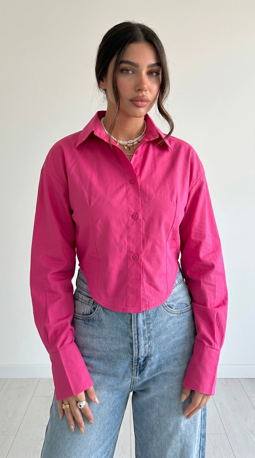 Poplin Crop Shirt