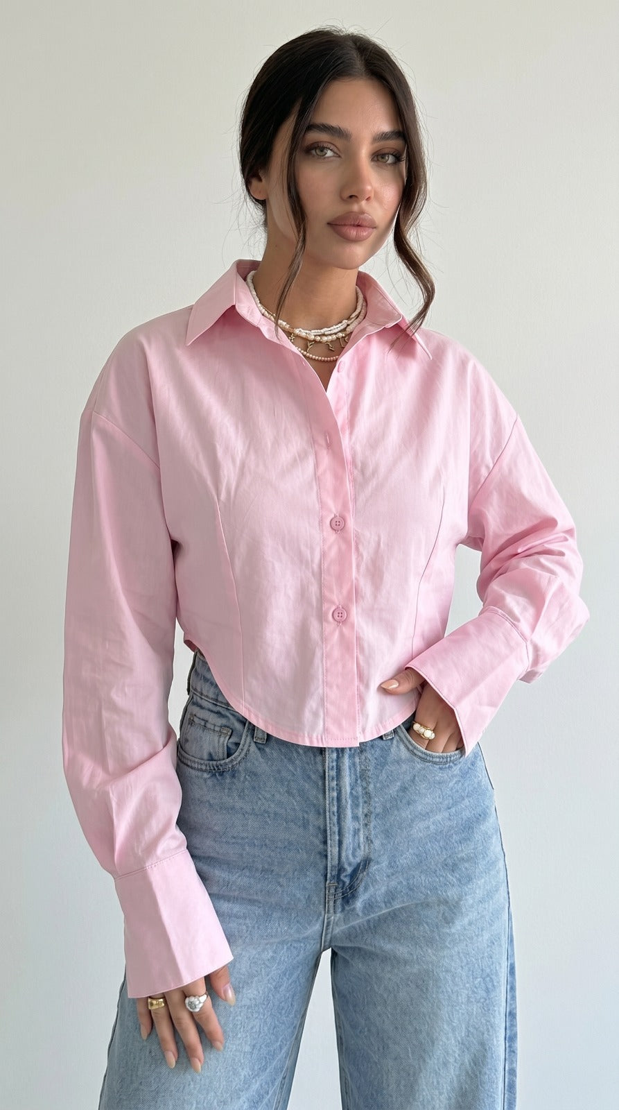 Poplin Crop Shirt