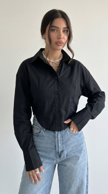 Poplin Crop Shirt